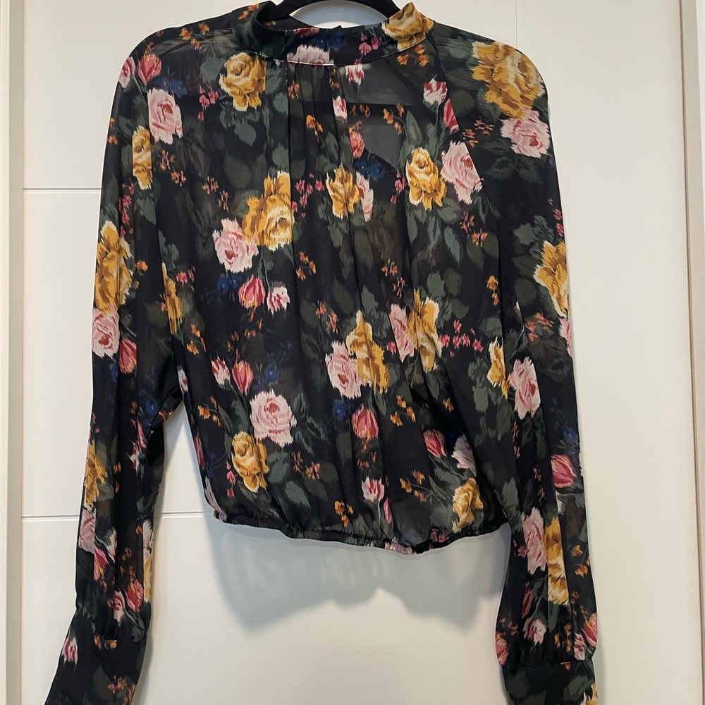 Dynamite, sheer floral blouse XS